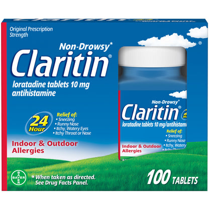 Claritin Allergy Medicine for Adults, 24-Hour Non-Drowsy Loratadine 10mg Pills, Antihistamine, 100 Tablets Claritin buy supplements Au