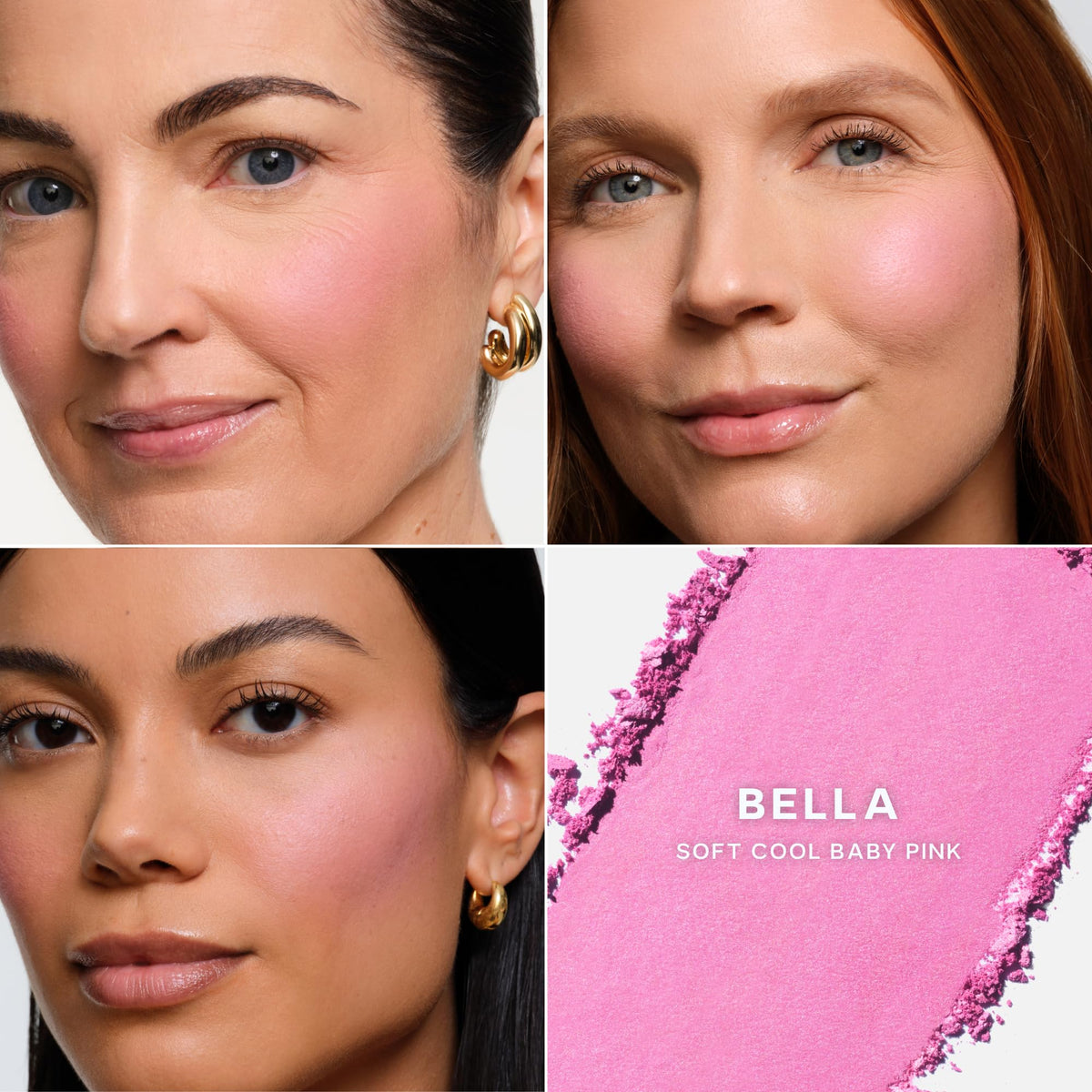 Saie Blush & Brush Duo - SuperSuede Baked Blush in Bella (.01 oz) & Powder Blush Brush - Talc-Free, Moisturizing Blush with Vegan, Fluffy Brush for Seamless Application SaieBuy Supplements Australia