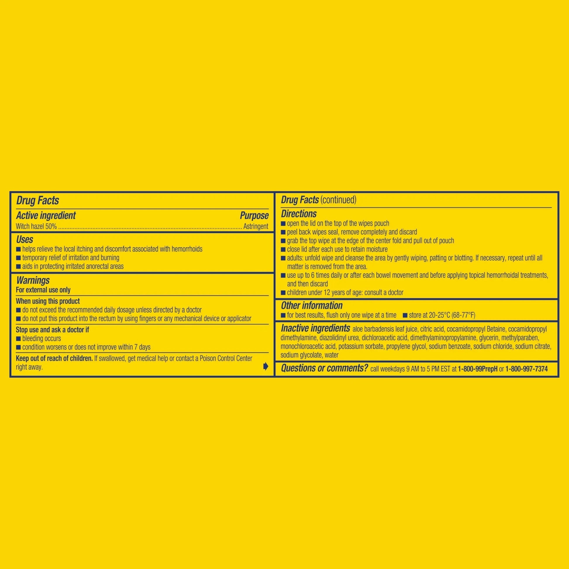 Preparation H Hemorrhoid Flushable Wipes with Witch Hazel for Skin Irritation Relief - 48 Count Preparation HBuy Supplements Australia