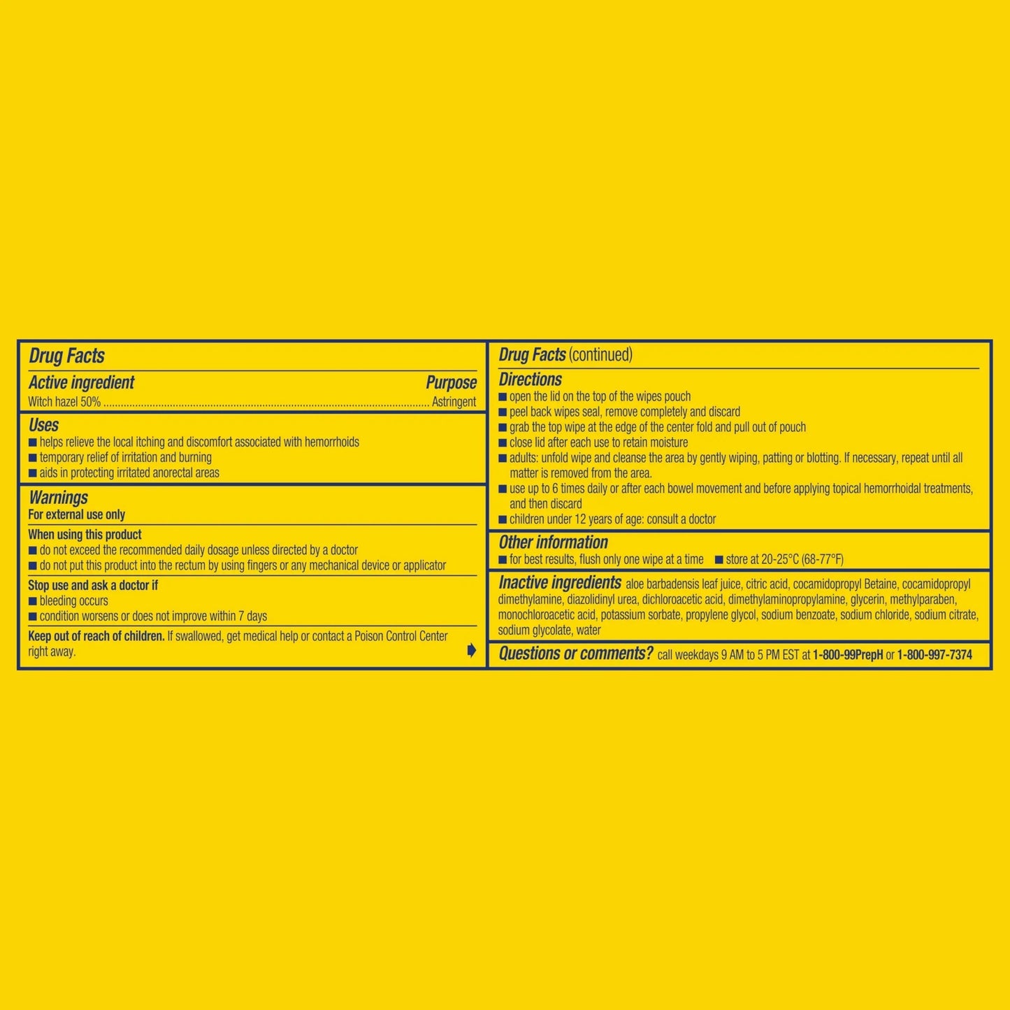 Preparation H Hemorrhoid Flushable Wipes with Witch Hazel for Skin Irritation Relief - 48 Count (Pack of 4) Preparation HBuy Supplements Australia