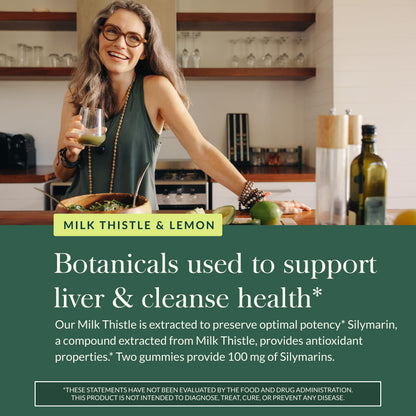 Gaia Herbs Milk Thistle Gummies - Herbal Supplement with Antioxidant Properties for Liver Health & Liver Detox - Lemon Flavored - 60 Vegan Gummies Gaia HerbsBuy Supplements Australia