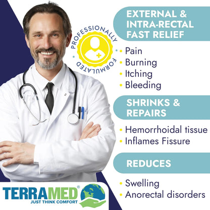 Hemorrhoid Treatment | Hemorrhoid Ointment | Hemorrhoid & Fissure Ointment | 7 Pre-Filled Applicators | Fast & Effective Relief | Reduces Swelling, Itching & Discomfort | Advanced Formula Terramed Just Think ComfortBuy Supplements Australia