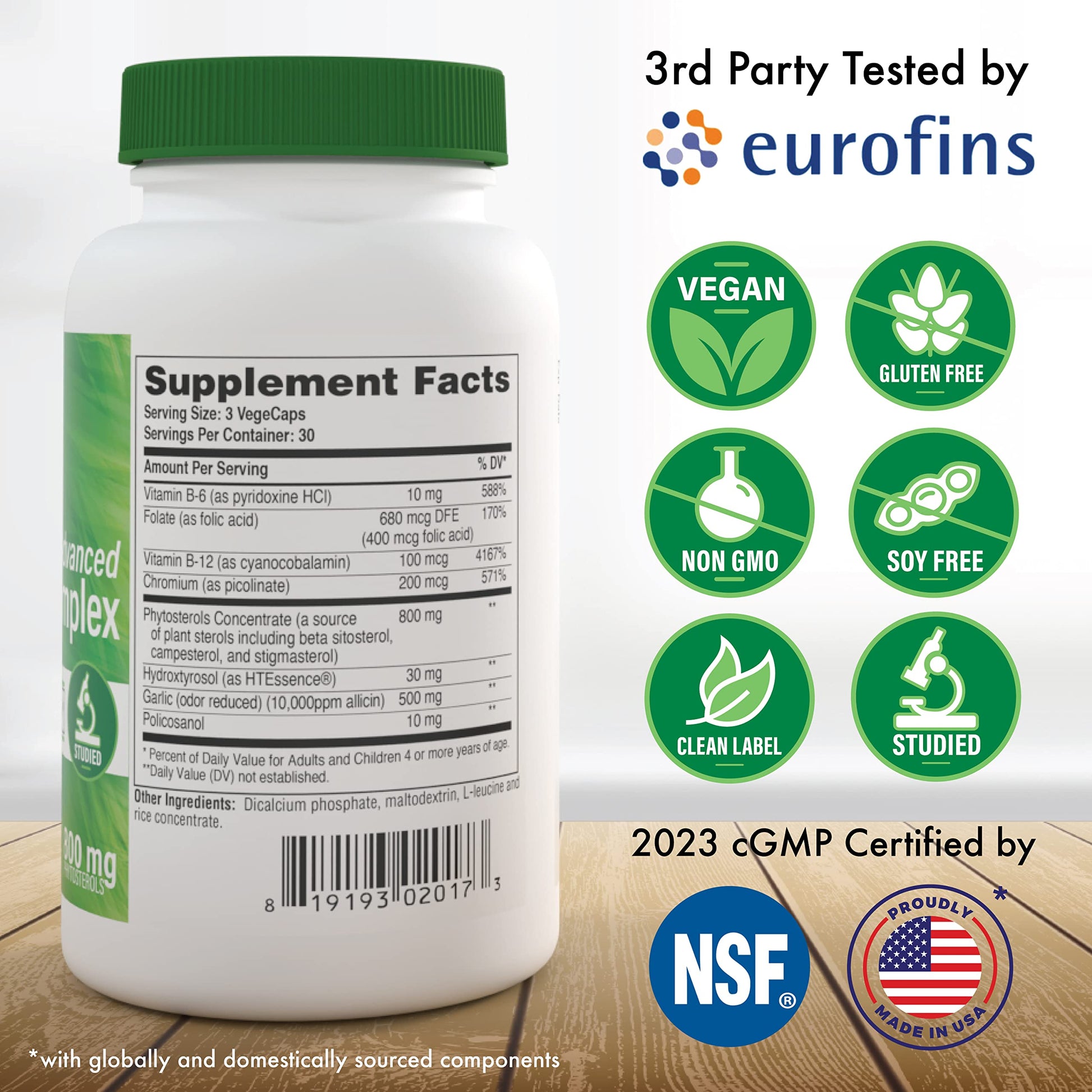 Health Thru Nutrition Advanced Cholesterol Complex | Heart Health Support & Lipid Metabolism with Phytosterols, Policosanol, Hydroxytyrosol, Chromium and More | Vegan, Non-GMO (Pack of 90) Health Thru Nutrition buy supplements Au