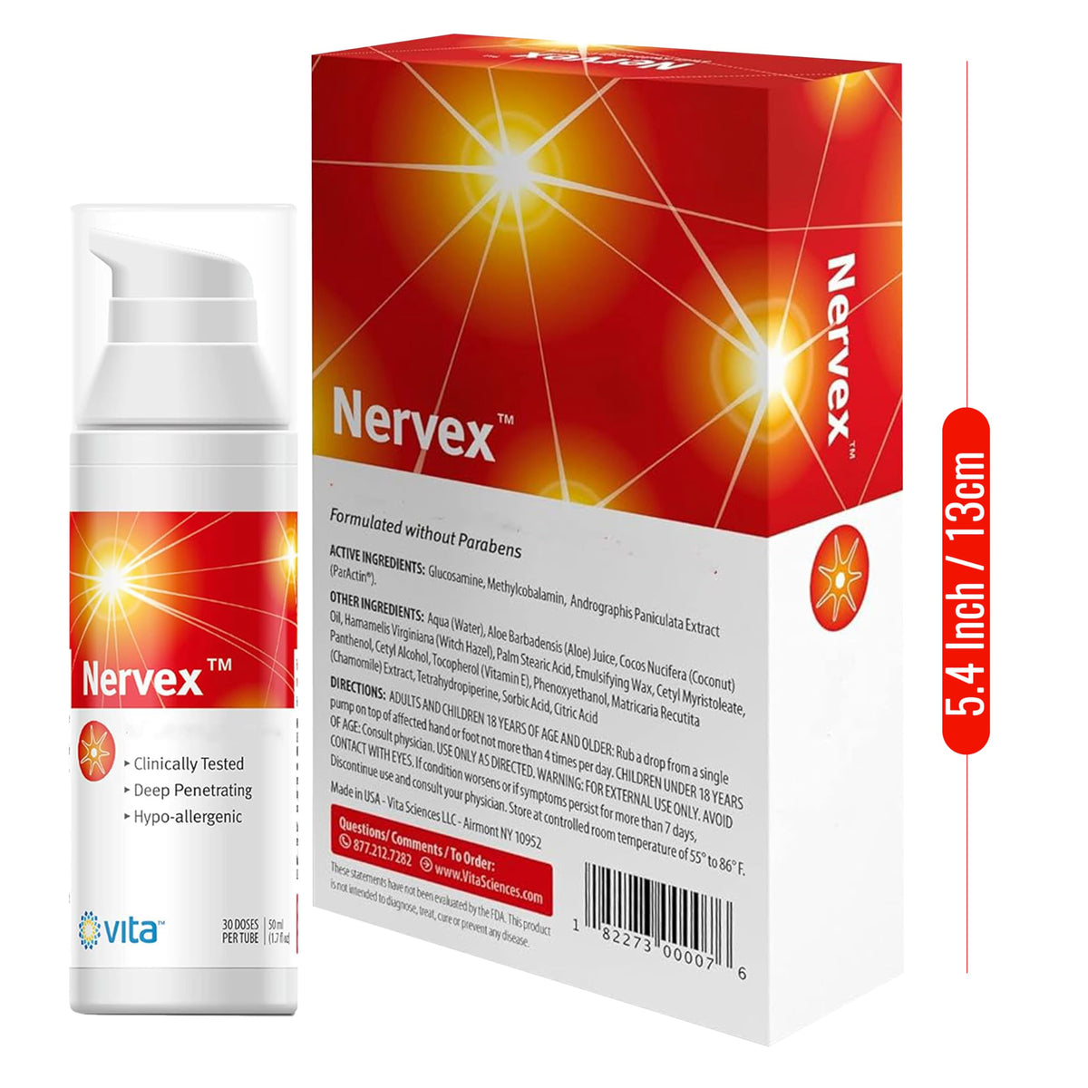 Vita Sciences Nervex Powerful Neuropathy Cream: Advanced Natural Relief for Peripheral Neuropathy, Fibromyalgia, and Fast Comfort Treatment for Feet, Hands, Legs, and Toes Vita SciencesBuy Supplements Australia