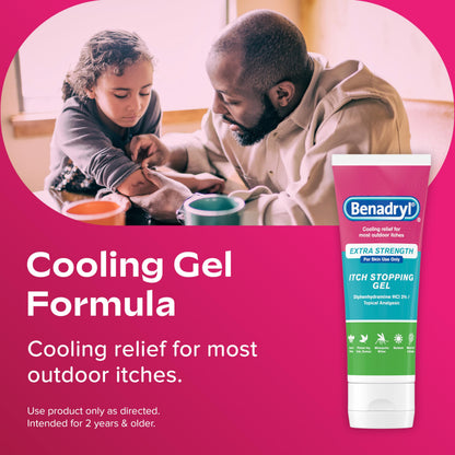Benadryl Extra Strength Anti Itch Relief Gel, 2% Diphenhydramine HCl, Relief from Insect Bites, Sunburn & More, Great for Camping Essentials, 3.5 fl oz Benadryl buy supplements Au