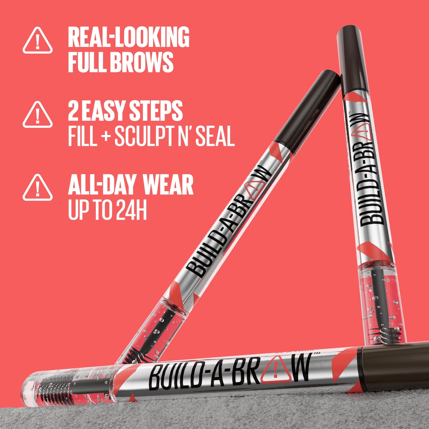 Maybelline Build-A-Brow 2-in-1 Brow Pen and Sealing Eyebrow Gel, Eyebrow Makeup for Real-Looking, Fuller Brows, Black Brown, 1 Count MAYBELLINEBuy Supplements Australia