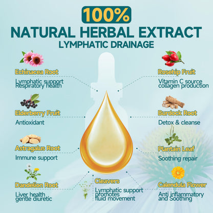 Organic Lymphatic Drainage Drops - Lymphatic Drainage Supplement with Echinacea for Lymph System Support, Elderberry, Astragalus, Cleavers, Burdock & Dandelion for Lymphatic Cleanse & Detox-2 Fl Oz SANSICE buy supplements Au