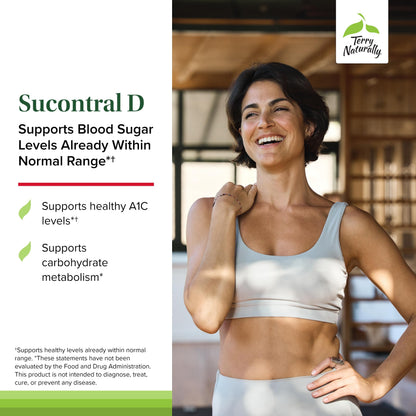 Terry Naturally Sucontral D - B-Complex & Folate Supplement - Carbohydrate Metabolism Support - Vitamin & Mineral Supplement with Zinc & Chromium - 120 Capsules (Pack of 2) Terry NaturallyBuy Supplements Australia