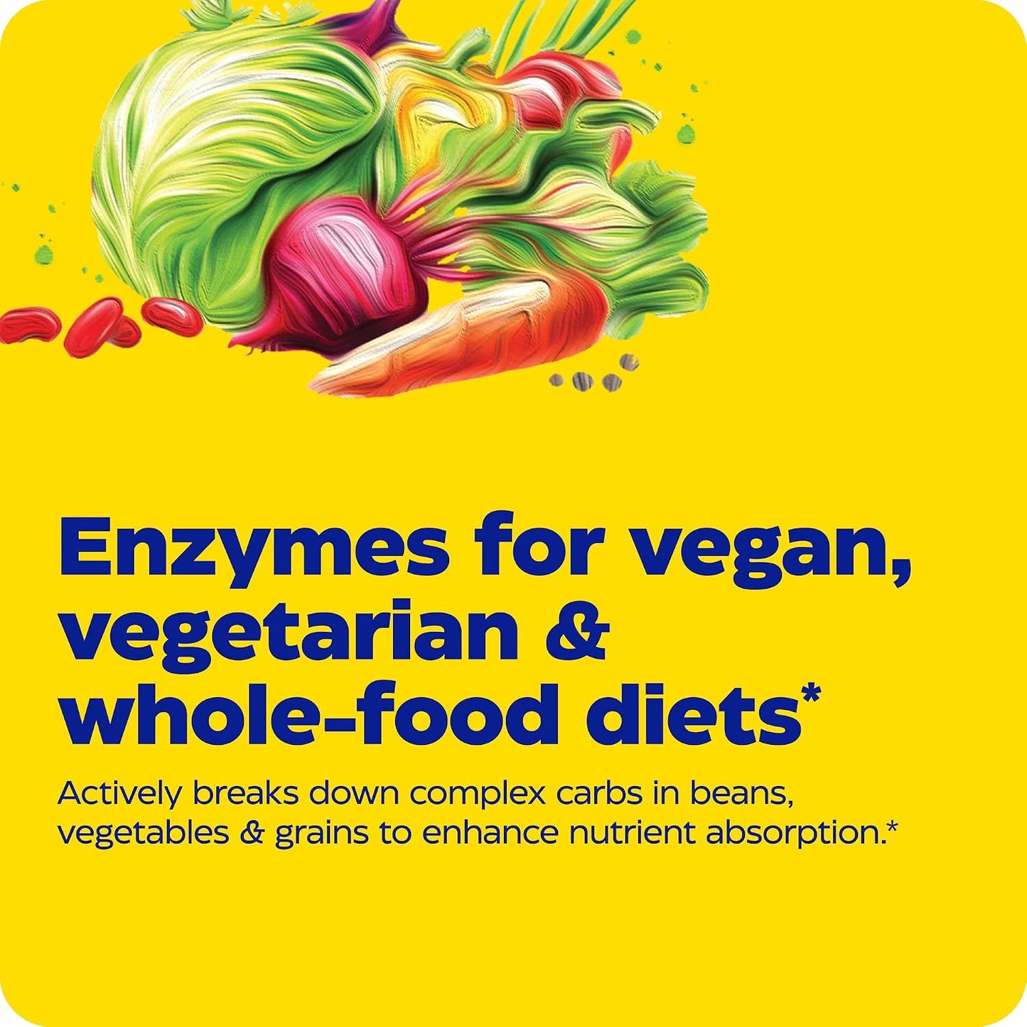 Enzymedica VeggieGest - Digestive Enzyme Supplement for Women & Men, Enzymes for Digestion & Gut Health Support, Support for Vegetarian/Vegan Diets, Helps Gas & Bloating, Gluten Free - 90 Caps