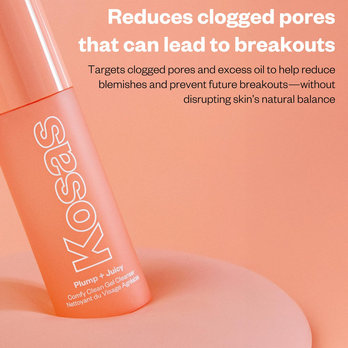 Kosas Plump + Juicy Comfy Clean Gel Cleanser –Hydrating Face Wash for All Skin Types, Deep Clean & Moisturize, Soap & Sulfate Free, with Hyaluronic Acid, Panthenol & Beta Glucan KosasBuy Supplements Australia