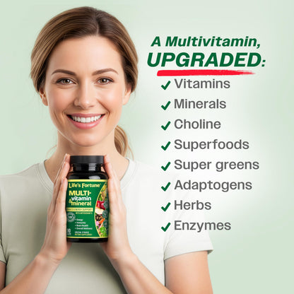 Life’s Fortune Liquid Multivitamin for Adults and Seniors – Fast Absorption Vitamins and Minerals with 90+ Nutrients for Energy and Immune Support – Easy to Digest, Sugar Free, Tropical Flavor, 32 oz