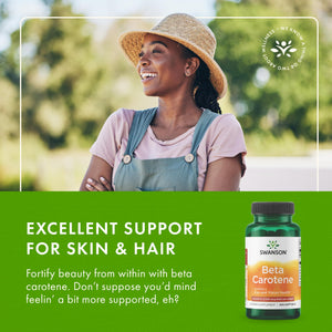 Swanson Beta-Carotene Vitamin A 25,000 IU Eye and Skin Health Supplement for Adults Seeking Vision and Immune Support - 7,500 mcg (300 Softgels) Swanson buy supplements Au
