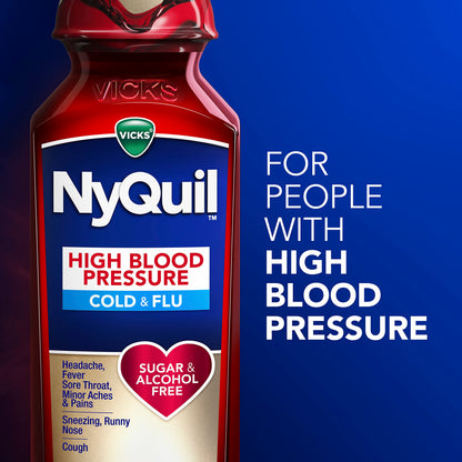 VICKS DayQuil & NyQuil High Blood Pressure Cold & Flu Relief Liquid Medicine Co-Pack, Powerful Multi-Symptom Daytime & Nighttime Relief for Cold, Cough, and Flu Symptoms, Sugar & Alcohol Free, 2x8oz Vicks buy supplements Au