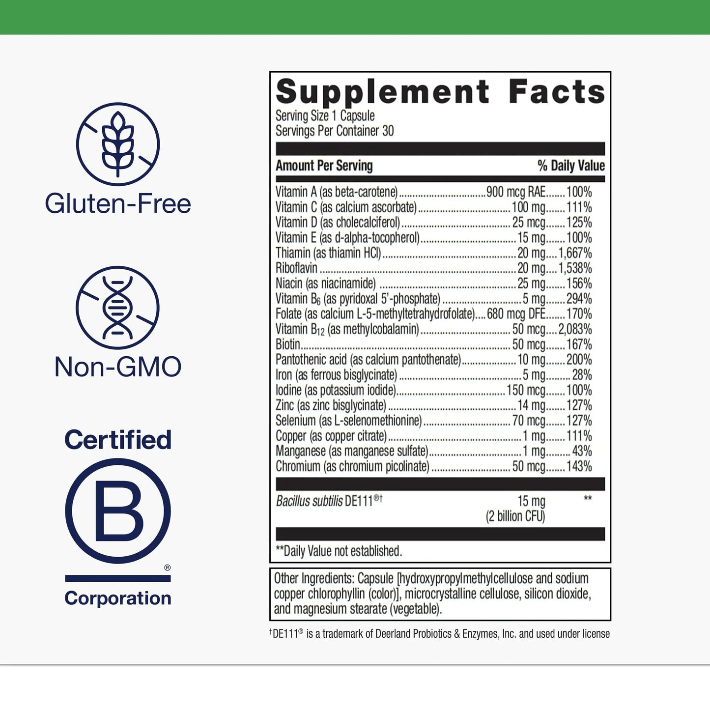 Metagenics UltraFlora Probiotic + Multivitamin - All-in-One Daily Gut Health & Digestive Balance Support* - Clinically Tested Probiotic Blend Metagenics