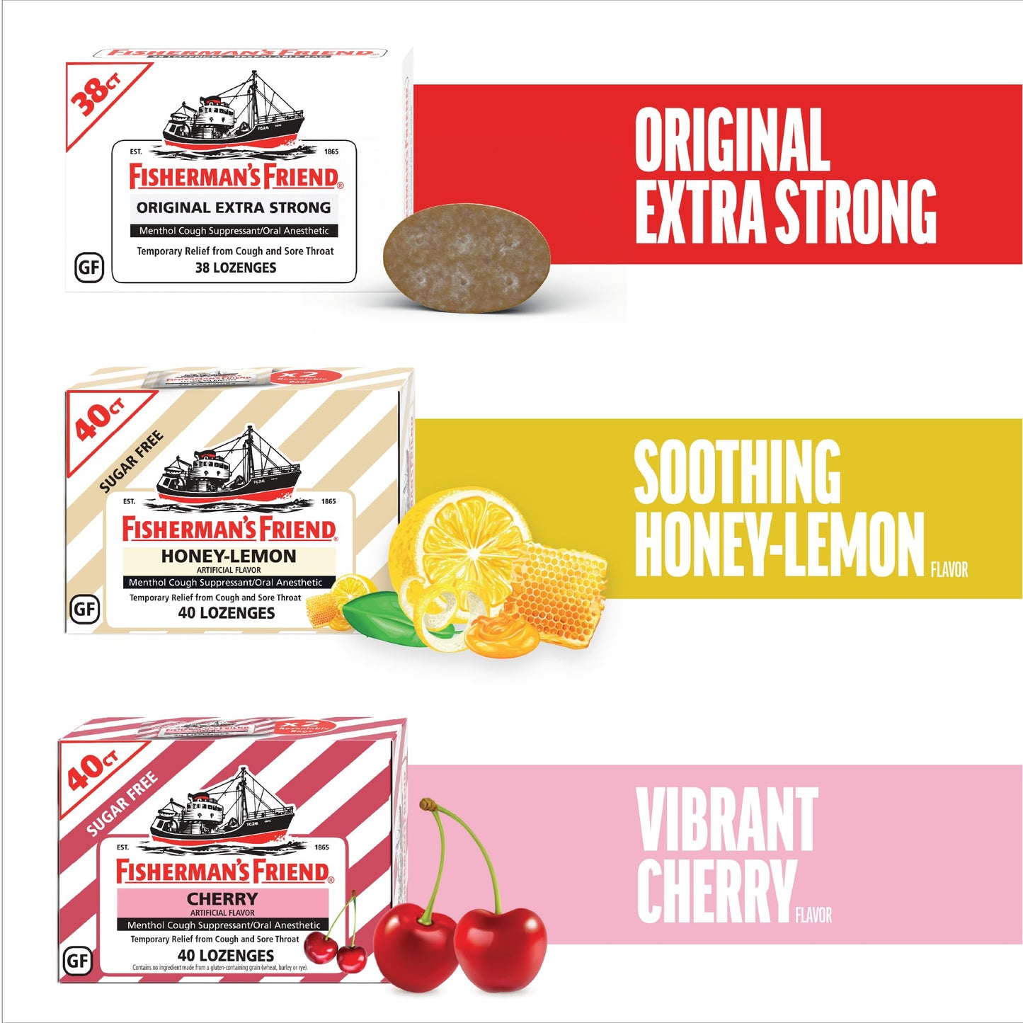 Fisherman's Friend Original Extra Strong Cough Lozenges (38 Drops x 6-Pack), 10mg Natural Menthol, Cooling Relief from Sore Throat, Persistent Cough & Everyday Irritation, Vegan & Gluten-Free