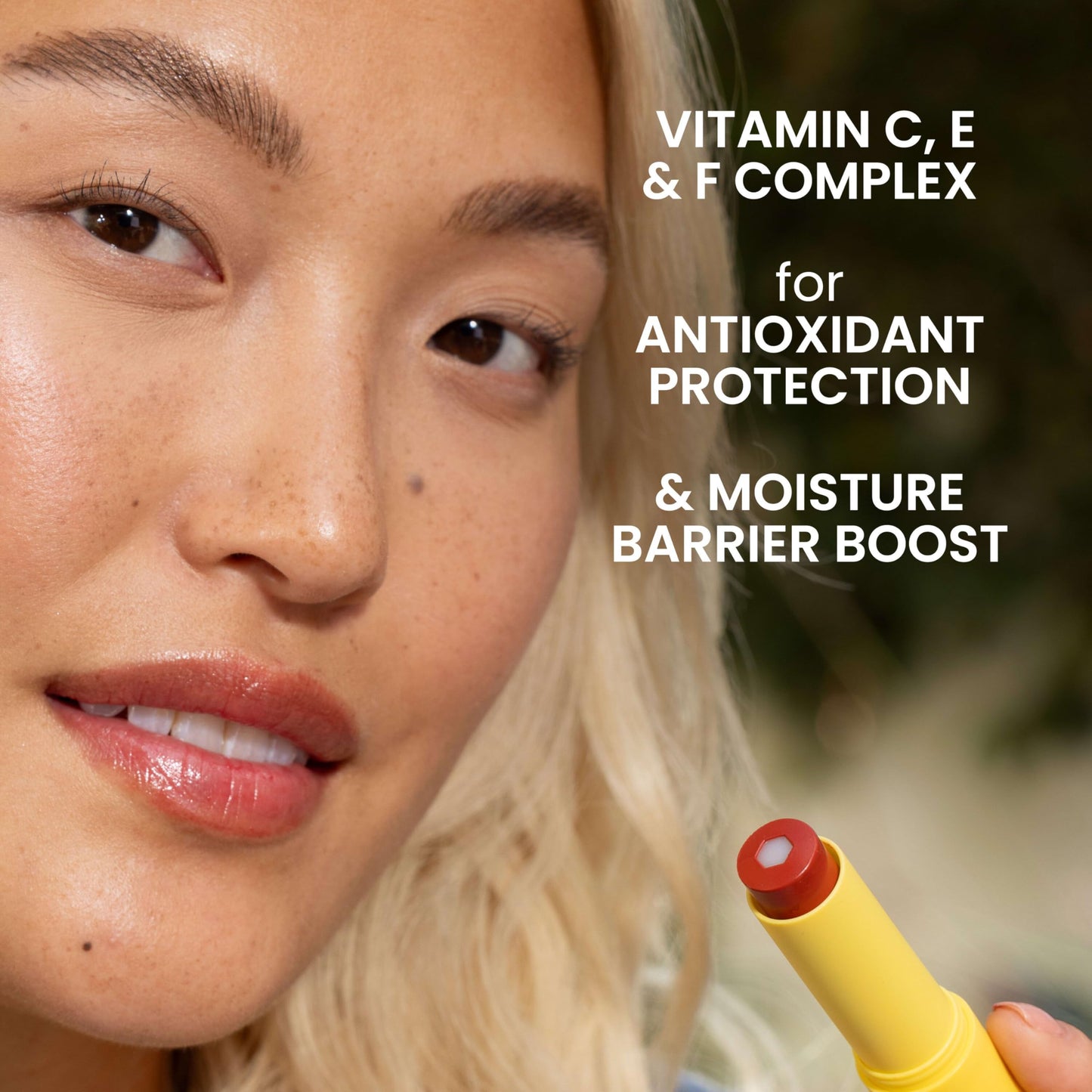 Burt’s Bees Tinted Boosted Balm, Misty Mauve, Hydrating Tinted Lip Balm with Vitamin C, E, and F Core, 24 Hour Lip Moisturizer