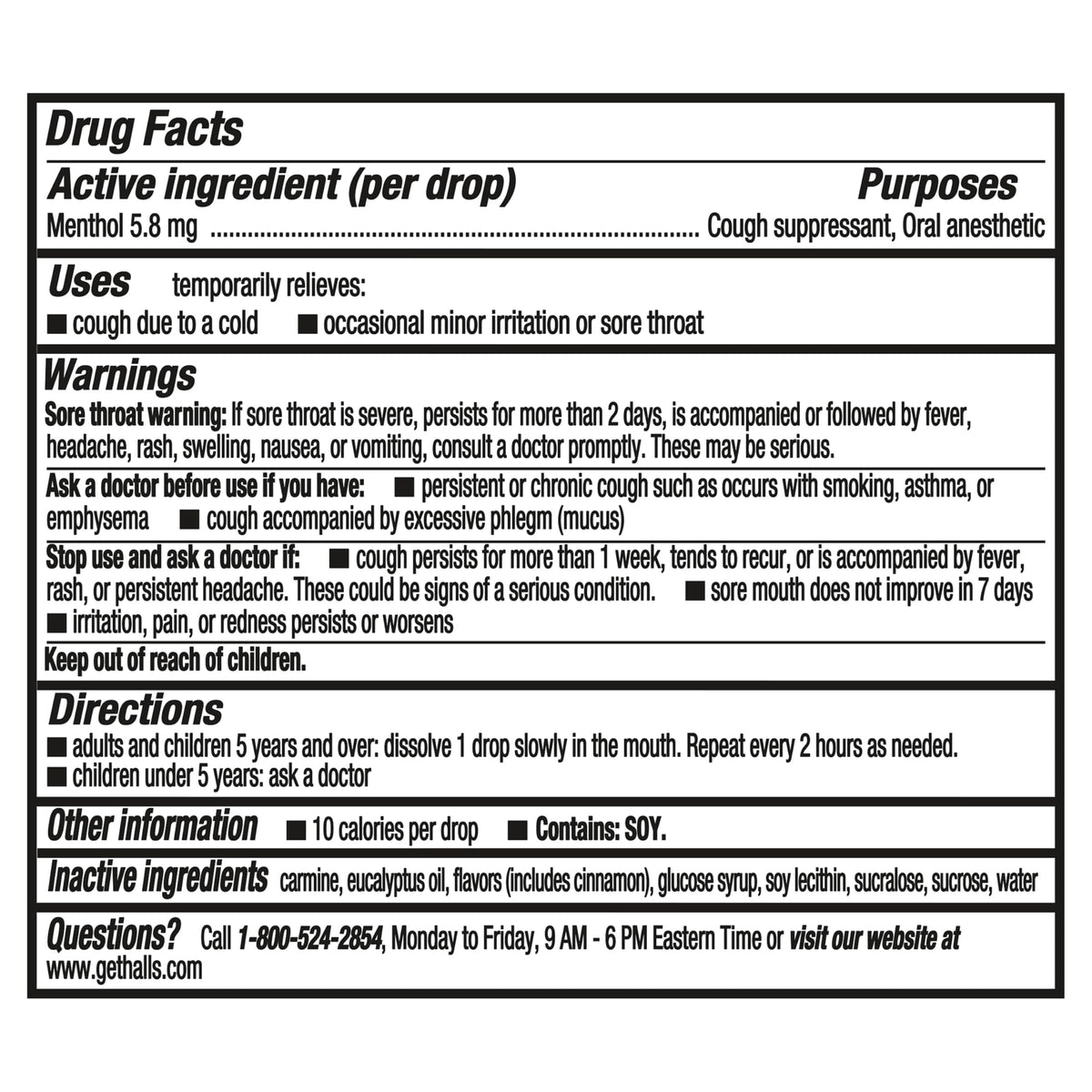 Halls Cough and Throat Relief Cherry Cough Drops, Bulk Pack, 250 Drops
