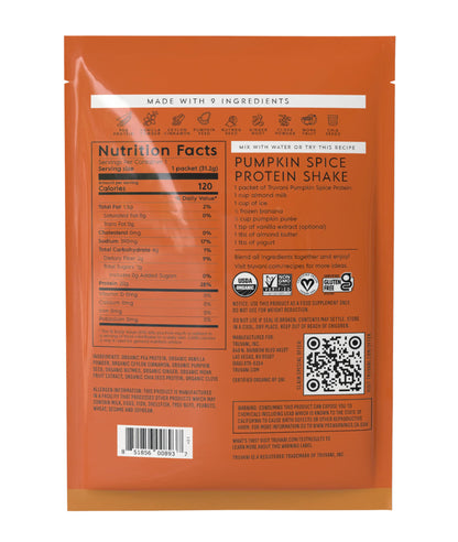 Truvani Organic Plant Based Protein Powder | Vanilla | 1 Serving | Vegan | 20g Pea Protein | Keto | Gluten & Dairy Free | Low Carb | No Added Sugar