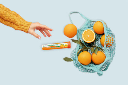 T&D German Multivitamin Drink Effervescnet Tablets 140 Servings Orange Flavour - Vitamin C, E, B1, B2, B6, B12, Biotin, Folic Acid, Niacin, Pantothenic Acid Pharma – Made in Germany T&D buy supplements Au