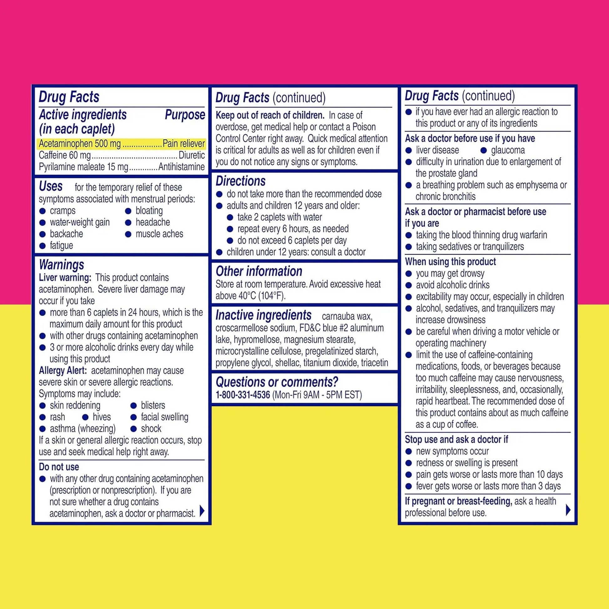 Midol Complete Menstrual Pain Relief Caplets with Acetaminophen for Period Cramps, and Menstrual Symptom Relief - 40 Count (Pack of 3) (Packaging May Vary) MidolBuy Supplements Australia