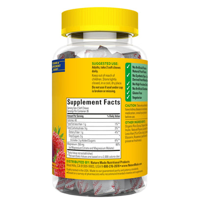 Nature Made High Absorption Magnesium Complex Soft Chews, Magnesium Supplement for Muscle, Heart, Bone Support, Magnesium Citrate & Malate Blend 250 mg per Serving, 40 Vegetarian Chews, 20 Day Supply Nature Made buy supplements Au