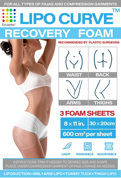 Arnica Montana Bruising & Swelling Cream & LipoCurve Foam Post Surgery Pads Bundle, for Liposuction Post Surgery Recovery & Lymphatic Drainage BruizexBuy Supplements Australia