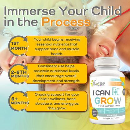 Fawelo I Can Grow (2 Pack) - for Kids 10+ and Teens | Enhances Natural Development | Strength Bone, Muscle & Joints | Immunity & Overall Health | Transparent Ingredients | Made in the USA FaweloBuy Supplements Australia