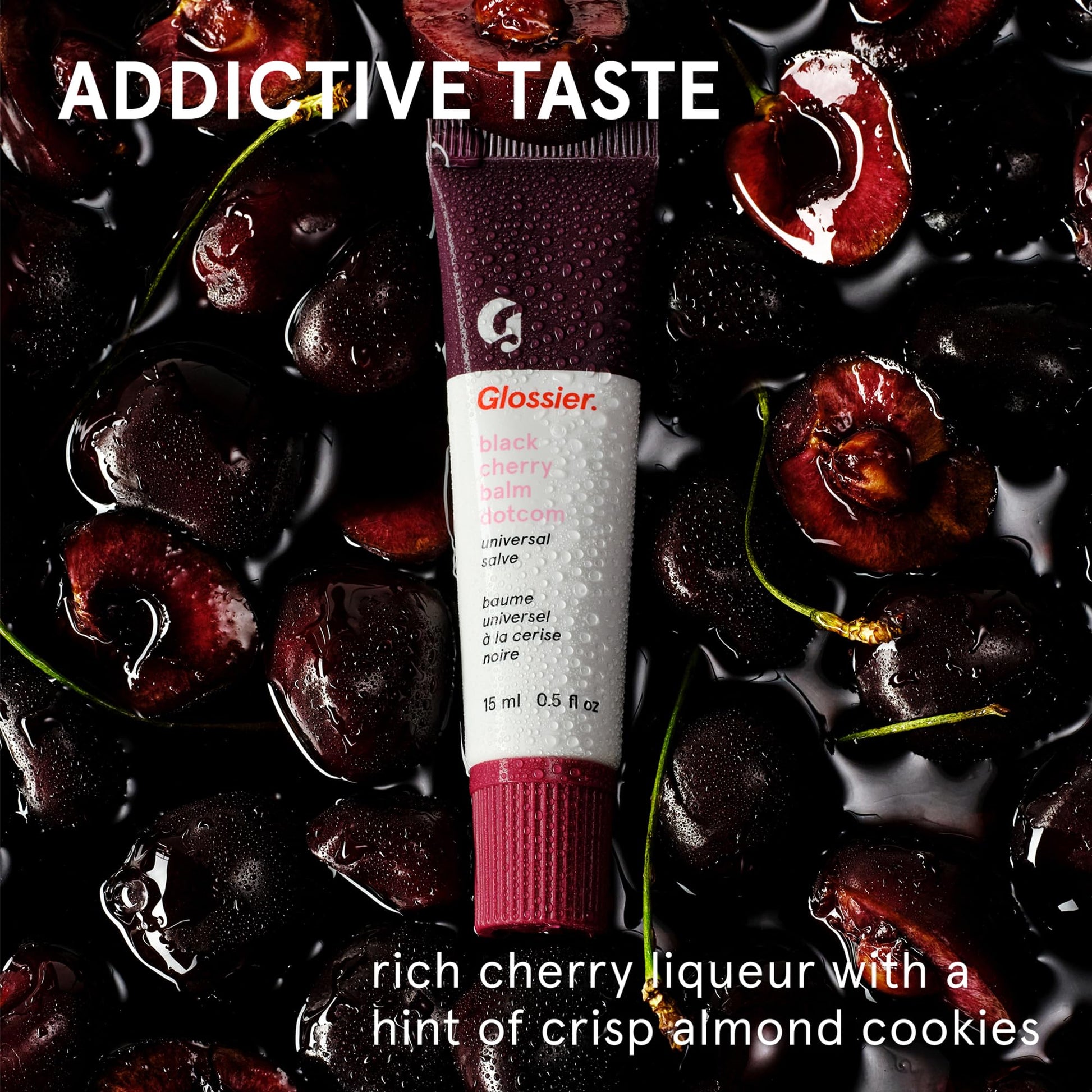 Glossier Balm Dotcom Hydrating Tinted Lip Balm - Universal Salve, Up to 12Hr Moisture for Dry Lips, Cuticles & Skin - Lanolin, Beeswax & Castor Oil - Black Cherry, Burgundy Tint, 15ml GlossierBuy Supplements Australia