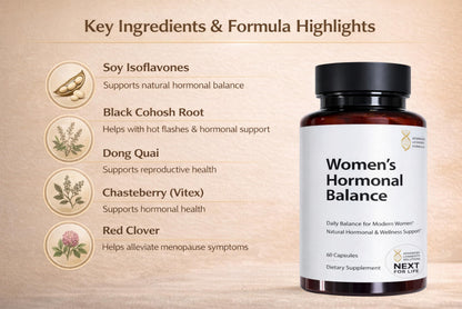 Women’s Hormonal Balance Supplement – Menopause & PMS Support – Mood, Energy & Cycle Regulation – Botanical Formula – 60 Capsules Next For Life buy supplements Au