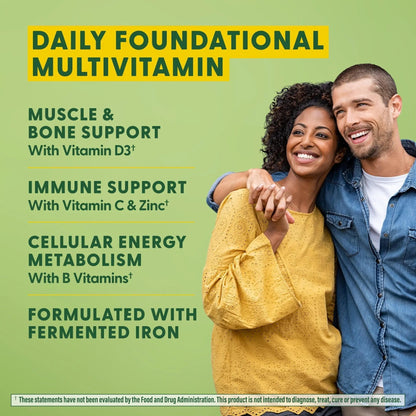 MegaFood One Daily Multivitamin for Women and Men, Immune Support Supplement with Real Food, Vitamin C & Vitamin B, Bone Health MegaFood