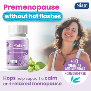 Climafort 60 Day Supply | Menopause Relief Pills | Natural Relief for Hot Flashes, Night Sweats, Mood Swings & Hormone Balance | Hops, Vitamins, and Minerals | 1 Capsule Daily ClimafortBuy Supplements Australia