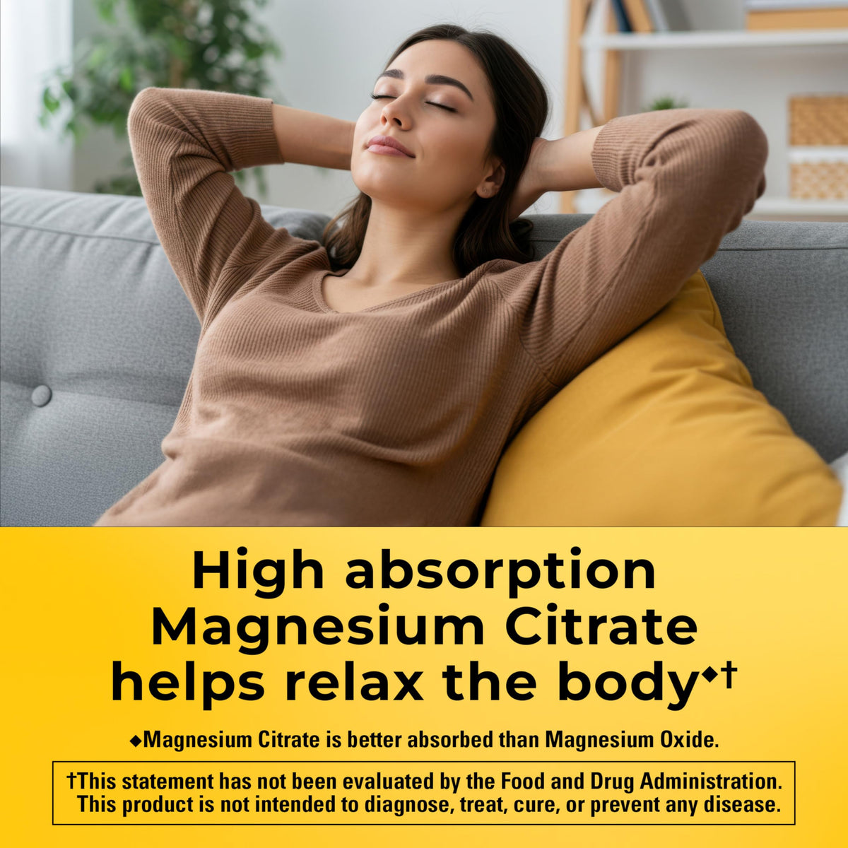 Nature Made High Absorption Magnesium Citrate 200 mg per serving, Magnesium Supplement for Muscle, Nerve, Bone and Heart Support
