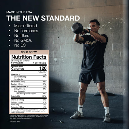 RAW Whey Isolate Protein Powder, Dark Chocolate - 100% Grass-Fed Sports Nutrition Whey Protein Powder for Muscle Growth & Recovery - Low-Fat, Low Carb, Naturally Flavored & Sweetened - 25 Servings