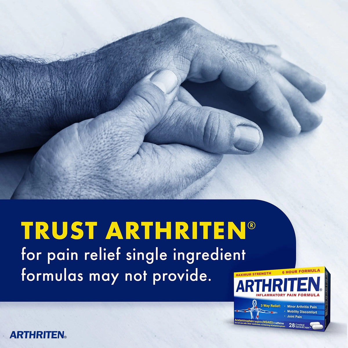 Arthriten Inflammatory Pain Formula Caplets with 3 Active Ingredients: Aspirin, Acetaminophen & Caffeine, White, 28 Count (Pack of 1) ArthritenBuy Supplements Australia