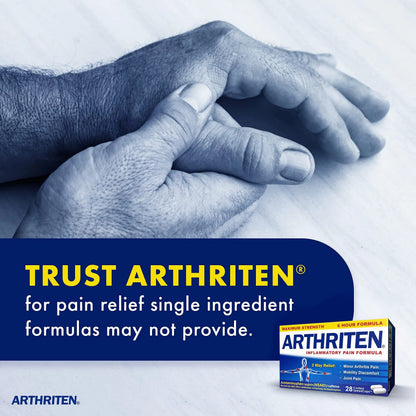 Arthriten Inflammatory Pain Formula Caplets with 3 Active Ingredients: Aspirin, Acetaminophen & Caffeine, White, 28 Count (Pack of 1) ArthritenBuy Supplements Australia