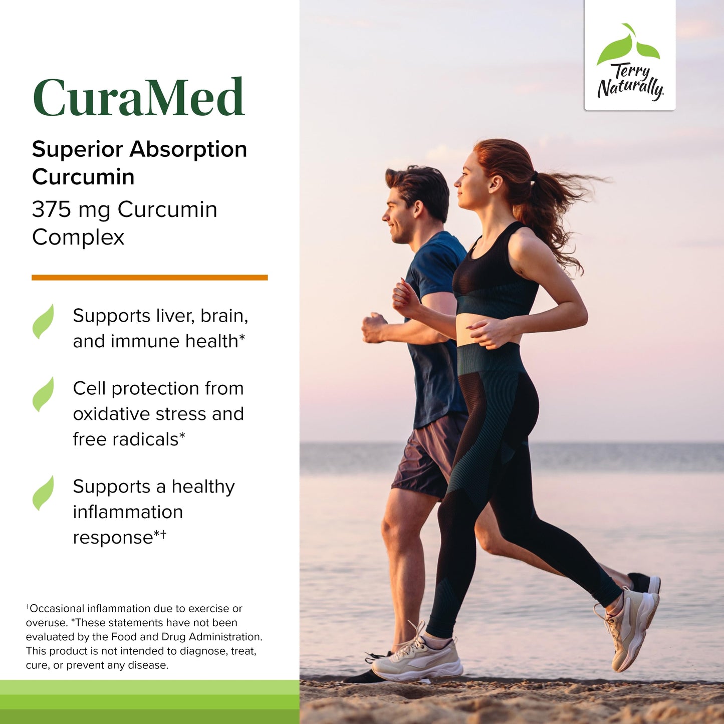 Terry Naturally CuraMed 375mg - Antioxidant Supplement for Brain & Immune Health Support - Dietary Supplement with Curcumin & Turmeric Essential Oil - Herbal Liver Support - 120 Softgels Terry Naturally buy supplements Au