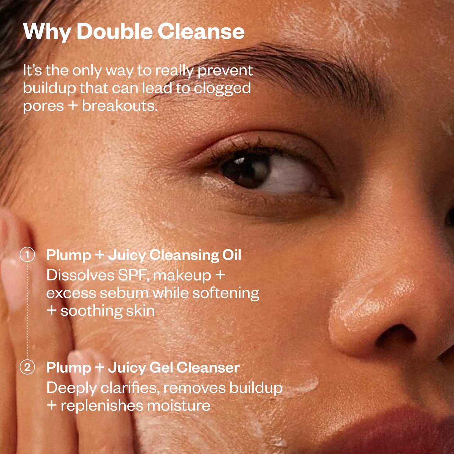 Kosas Mini Plump + Juicy Double Cleansing System — Botanical Oil Cleanser + Gel Cleanser Set, Soap & Sulfate Free, Hydrating Makeup Remover for All Skin Types KosasBuy Supplements Australia