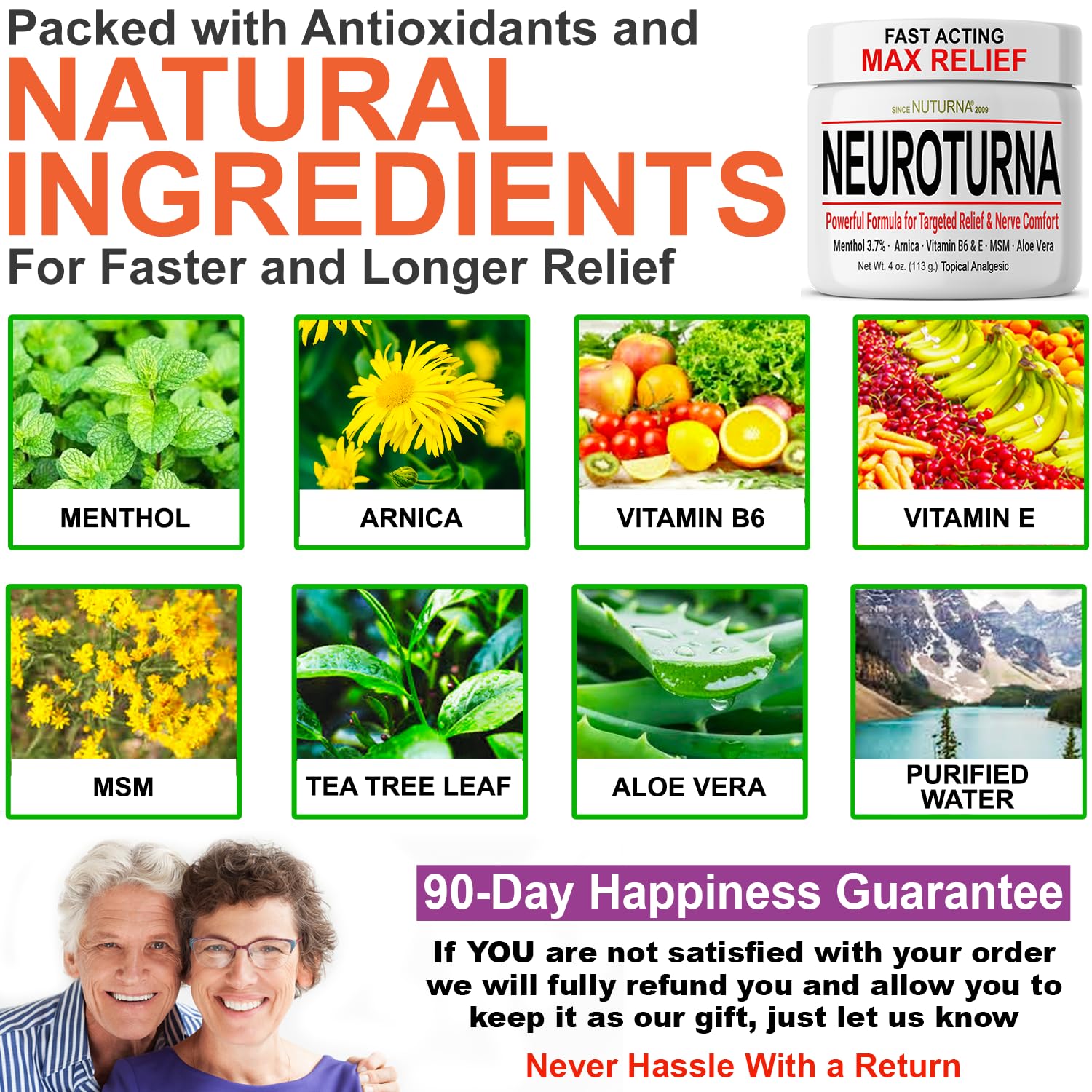 Neuropathy Nerve Cream - Fast Acting for Feet Hands Legs Toes - Ultra Strength Menthol, Arnica, Aloe Vera, MSM, Natural Soothing Nerve Comfort - Extra Large 8 oz NuturnaBuy Supplements Australia