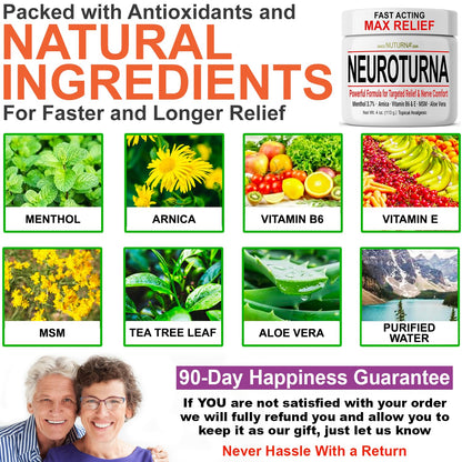 Neuropathy Nerve Cream - Fast Acting for Feet Hands Legs Toes - Ultra Strength Menthol, Arnica, Aloe Vera, MSM, Natural Soothing Nerve Comfort - Extra Large 8 oz NuturnaBuy Supplements Australia