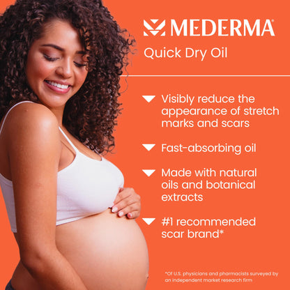Mederma Quick Dry Oil, Scar and Stretch Mark Treatment, Helps to Improve the Appearance with Natural Botanical Extracts, Paraben Free, Fast-Absorbing, 3.4oz (100ml) MedermaBuy Supplements Australia