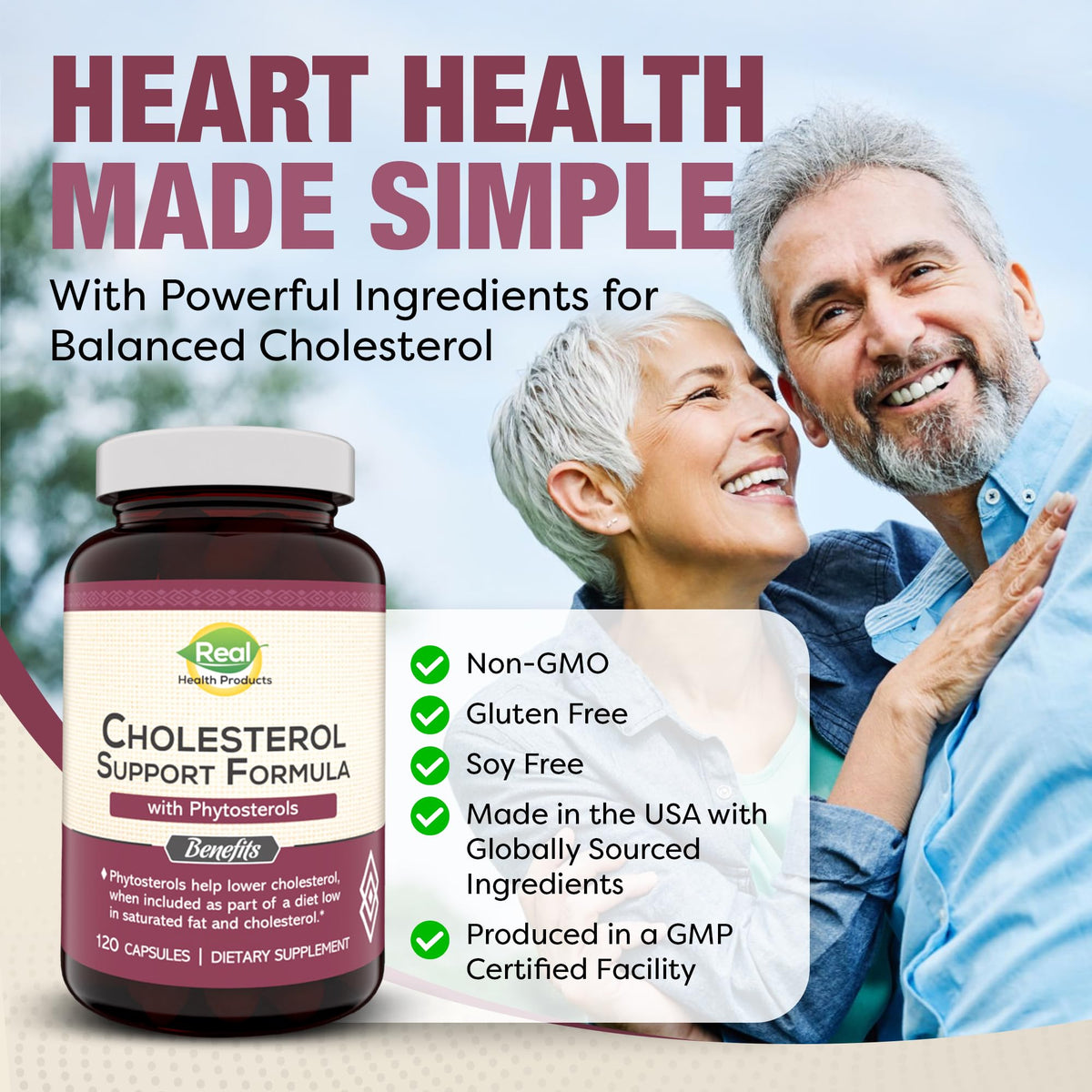 Advanced Cholesterol Health Complex with Plant Sterols. Cholesterol & Lipid Support Supplement for Healthy Heart & Cholesterol Levels for Men & Women. 120 Capsules RHP buy supplements Au