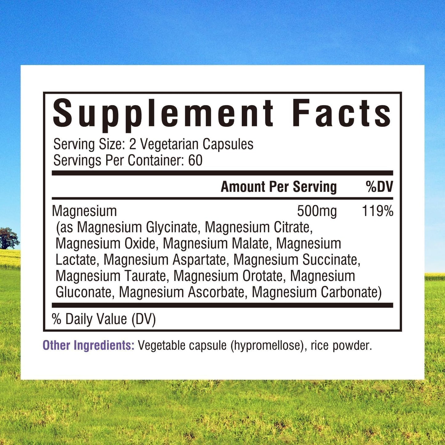 Innate Vitality 12-in-1 Magnesium Complex, 500 mg Elemental Mag, with Magnesium Glycinate Malate Taurate Aspartate & More,