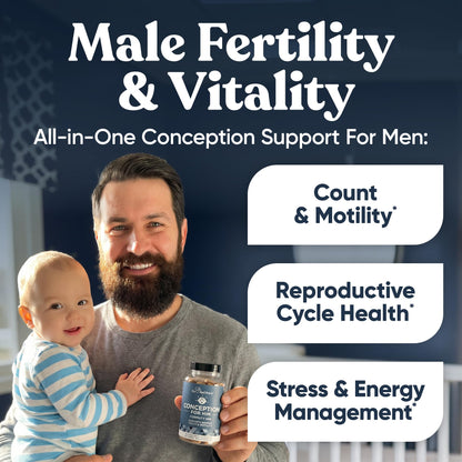 Conception for Him and Vital Liver Bundle - Male Fertility Booster & Prenatal Supplement + 9-in-1 Liver Support Eu Natural buy supplements Au