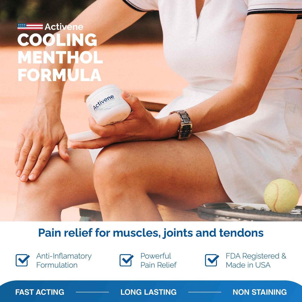 Activene Pain Relief Cream - Anti Inflammatory formulation with Powerful Arnica, Menthol & MSM for Joints, Tendons & Muscles. Chosen by Sufferers of Arthritis, Knee, Shoulder, Neck, Back & Other Pains
