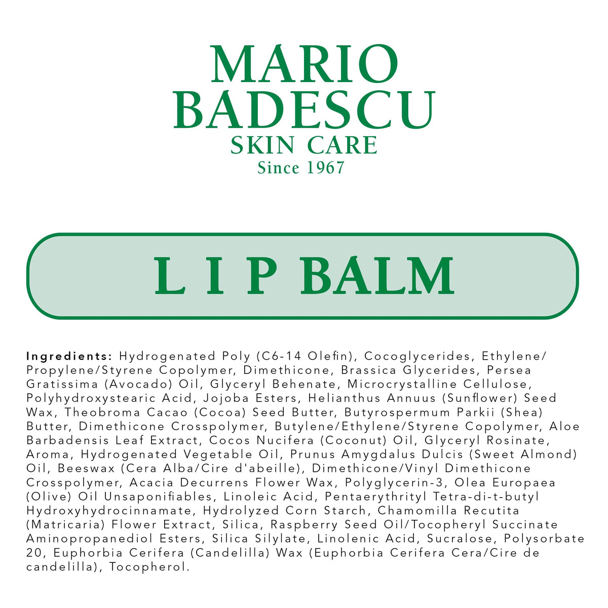Mario Badescu Moisturizing Original Lip Balm for Dry Cracked Lips, Infused with Coconut Oil and Shea Butter, Ultra-Nourishing Lip Care Moisturizer for Soft, Smooth and Supple Lips, 0.35 Oz Mario BadescuBuy Supplements Australia