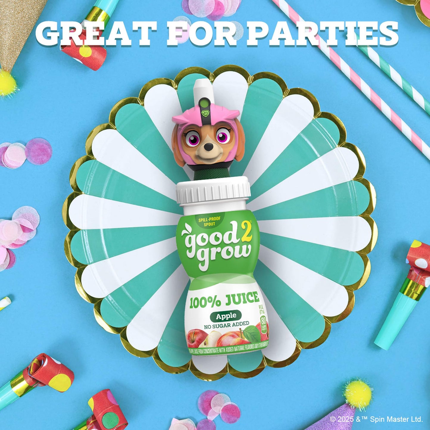 good2grow Apple Juice - 100% Juice Drinks for Kids, Fruit Juice No Sugar Added, 6 Fl Oz Juice Bottles with Spill-Proof PAW Patrol Character Tops (3 Pack) good2grow buy supplements Au
