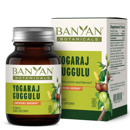 Banyan Botanicals Organic Yogaraj Guggulu – Joint Support & Mobility Supplement – Ayurvedic Herbal Blend for Flexibility, Neuromuscular Comfort – Deep Systemic Detox – 90 Tablets – USDA Organic* Banyan BotanicalsBuy Supplements Australia