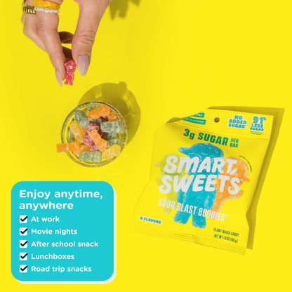 SmartSweets Sweet Fish, Low Sugar Gummy Candy (3g), Low Calorie (130), Gluten-Free -1.8oz (Pack of 6) Packaging may vary | Gluten Free, Plant Based, Healthy Snacks For Adults & Kids, Fiber Candy, Fun Chewy Berry Flavored Gummies, Healthy Candy
