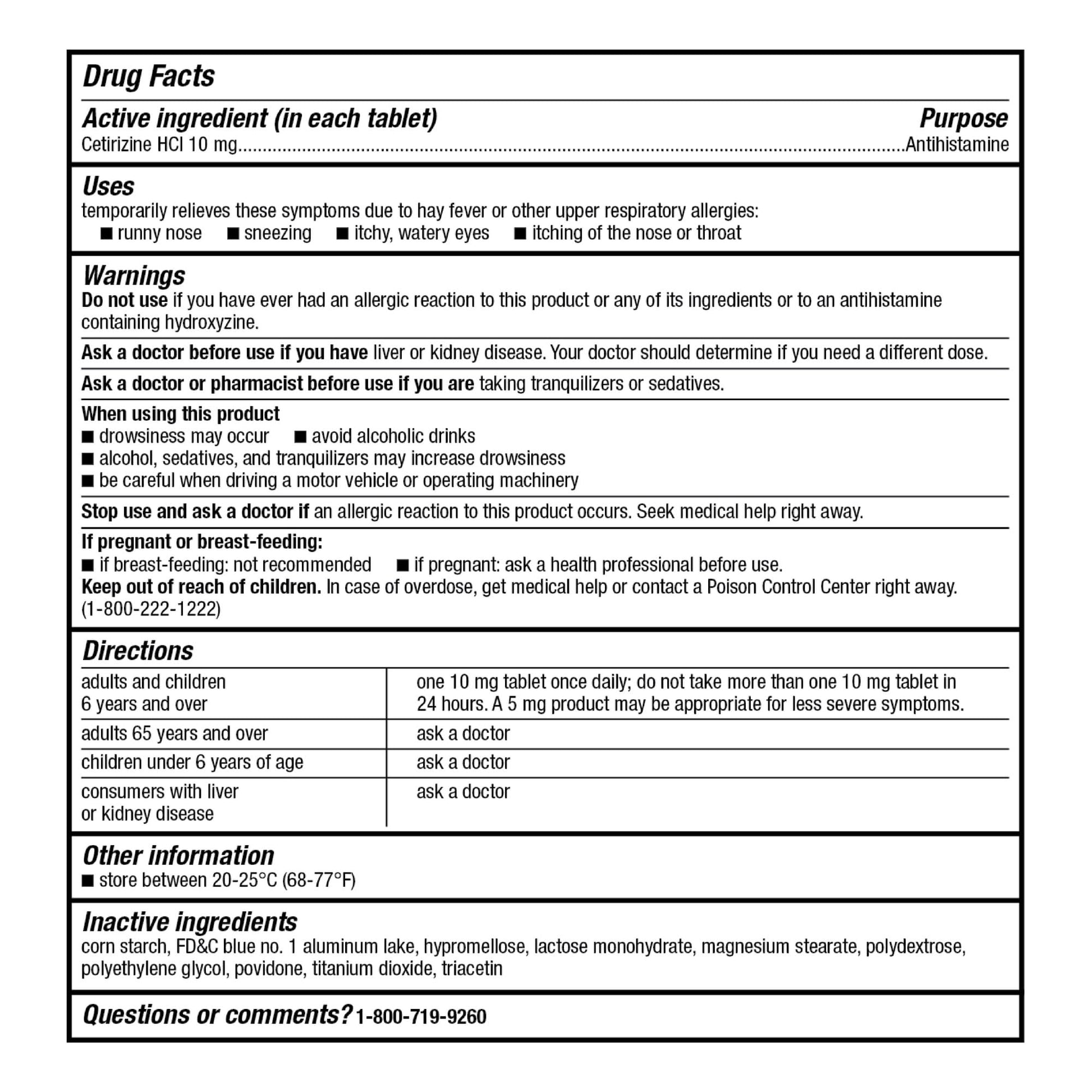 GoodSense 24 Hour Allergy Relief, Cetirizine Hydrochloride Tablets, 10 mg, Antihistamine GoodSense buy supplements Au