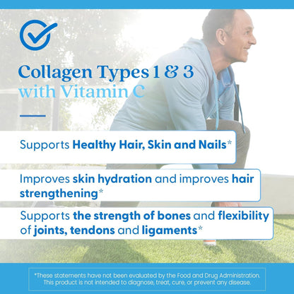 Doctor's Best Collagen Types 1 & 3 with Vitamin C, Non-GMO, Gluten Free, Soy Free, Supports Hair, Skin, Nails, Tendons & Bones, 500 mg, 240 Caps (DRB-00263) Doctor's BEST buy supplements Au